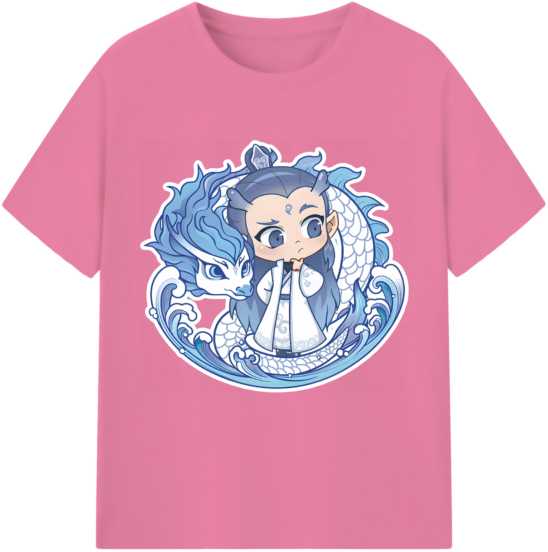 （画像用） Ne Zha 2 ナタ 魔童の大暴れ 綿100％半袖Tシャツ（フロントプリント）